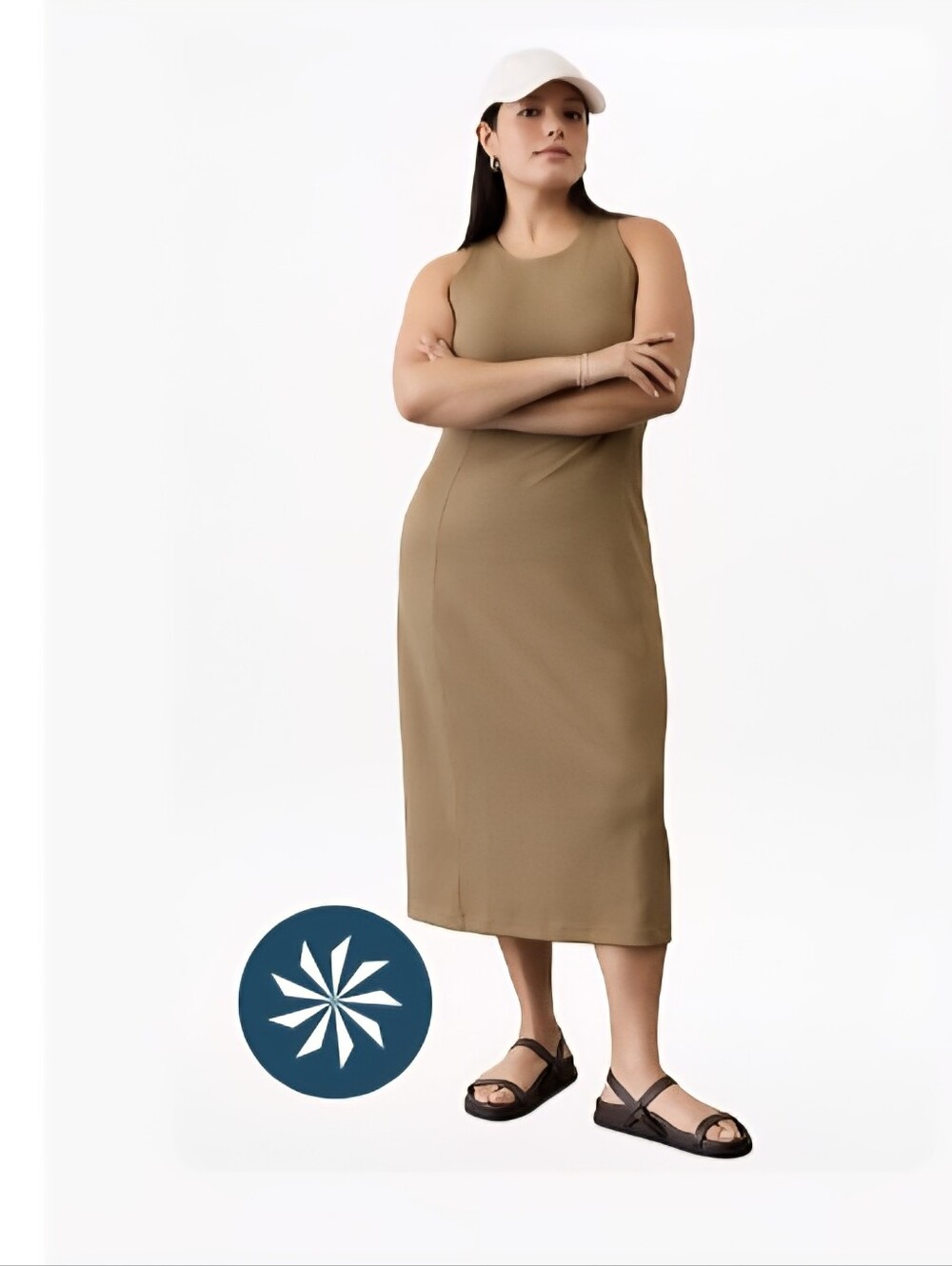 Athleta Seasoft Rib Midi Tank Dress S